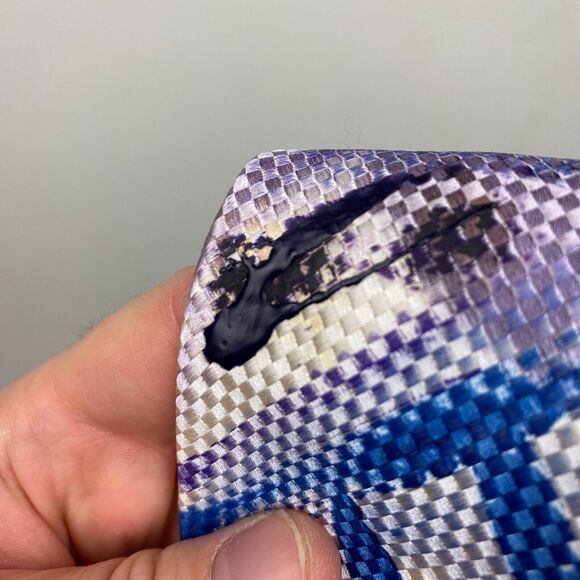 Imani Uomo Tie Men's 61x3.25 White Painted Unique Rare Medallion Signed Unique! - Picture 12 of 12